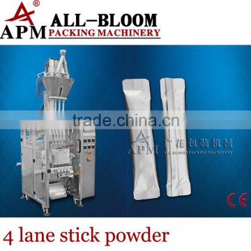 4 Lane powder stick filling and packing machine round cut