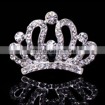 Fashion crystal Rhinestone baby kids princess Birthday party girl women hair comb gift tiara crown FZ-042 szie 7.4.5cm