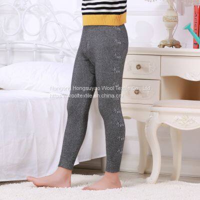 New Kids Winter Warm Thick Kids Cashmere Trousers Computer Jacquard For Childrens photo-4