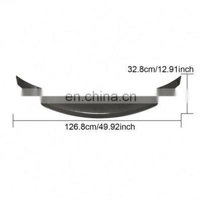 C Class C205 Carbon Fiber Rear Boot Lip Spoiler for Mercedes Benz C250 C300 C350 C63 C43AMG Coupe 2-Door 2015-2019 photo-5