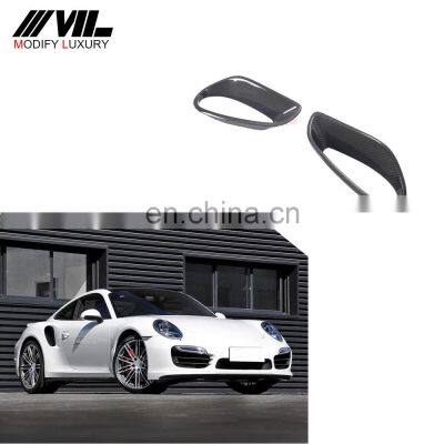 Modify Luxury 911 Pre-Preg Dry Carbon Fiber Side Fender Vents for Porsche 911 991 Turbo S 2-Door 2014-2016