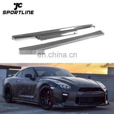 Carbon Fibre GTR Car Side Skirts for NISSAN GT-R R35 Coupe 2-Door 09-15