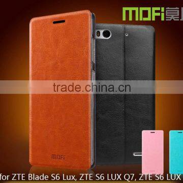 MOFi Case Cover for ZTE Blade S6 Lux Q7, Leather Back Cover Case for ZTE Blade S6 Lux