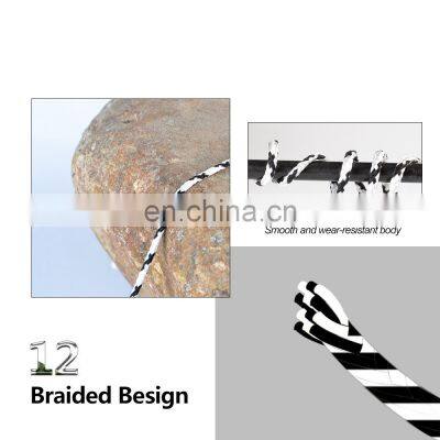 New 12 Strands 50m PE Jig Assist Fishing Line Black&White Color Carp Fishing Hook Links High Intensity Fishing Line photo-3