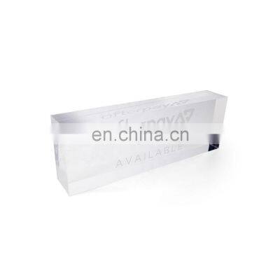 Acrylic Transparent Block Photo Block Logo Printing Customization