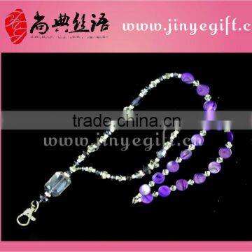 Purple Crystal Shell Chain Big Blue Sapphire Pendant Fashion Keychain