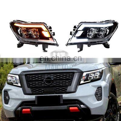 MAICTOP 2021 Car Modified Front Head Light Led Headlight for NAVARA NP300 2016-2019 New Type 4 Lens Headlamp