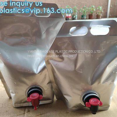 Aseptic Soap Milk Juice Water Red Wine Pack Plastic Bag In Box 5 L With Spout Tap,2L 3L 5L Plastic Valve Wine Bag in Box photo-3