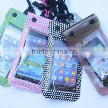 green waterproof plastic bag for cell phone