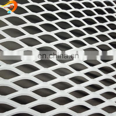 High end office building White powder coated aluminum expanded metal facade