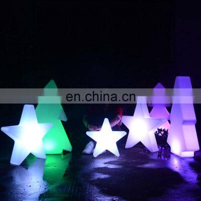 white ball Christmas ornament /wireless festival party mini lighted plastic led stand Christmas light star/tree/snow lamp