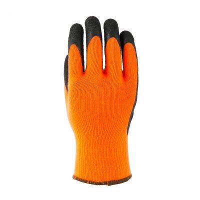 Cold Weather Work Insulated 7 Gauge Polyester Loop Napping Liner Firm Grip Winter Gloves