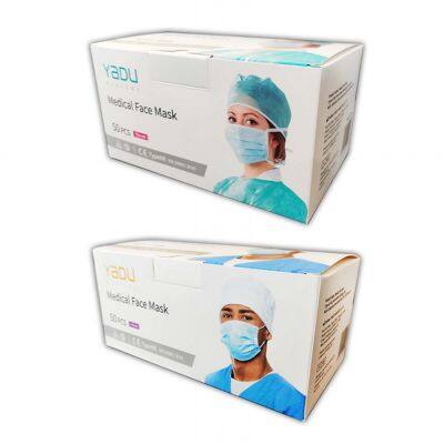 Medical surgical mask / sterilized or non sterilized / three layer protection / plane ear hook type / Type IIR