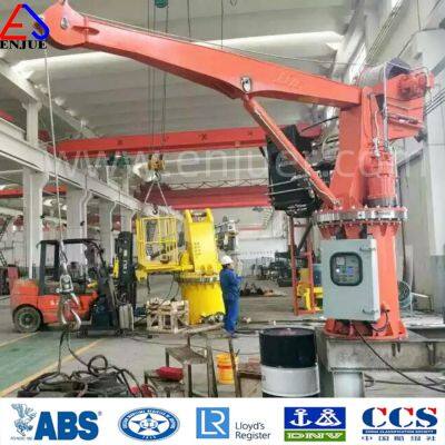 ABS CCS LR Certification Electric Hydraulic Straight Arm/Stiff/Fixed Boom Marine/Portal Offshore Pedestal Jib Ship Deck Crane