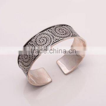 925 SOLID STERLING FINE SILVER HANDWORK NEPALI BANGLE