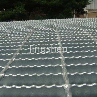 Hot-dip Galvanized Steel Grating for Ground Surfaces and Trenches, Serrated Surface Grating Bars photo-3