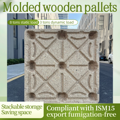 Export-Grade Molded Wood Pallet (Fumigation-Free) — ISPM 15 Certified — 4-Way Entry