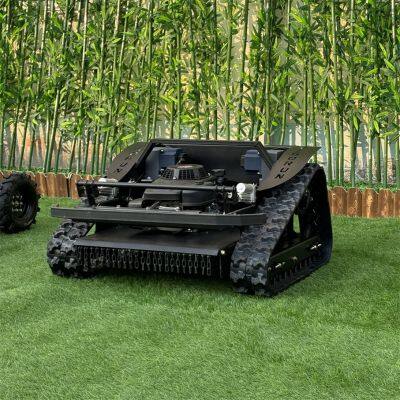 Industrial Grade Petrol Engine Reel Slope Mower Remote Control Cordless Self-Charging Backup Battery Rubber Tracks High Torque photo-3