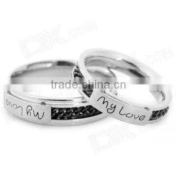 Stainless Steel Couple Rings Engagement Couple Rings