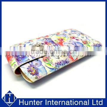 Printed Diamond Leather Pull Up Pouch For S5 Size photo-5
