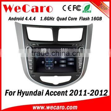 Wecaro WC-HU7202 Android 4.4.4 car stereo quad core for hyundai accent car dvd player radio gps 1080p 2011-2014                        
                                                Quality Choice