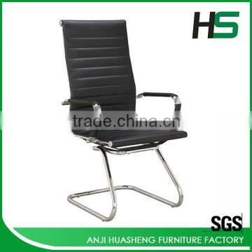 Hot style modern black PU leather office chair without wheels