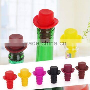 2015 Bar accesseries silicone fancy wine bottle stopper