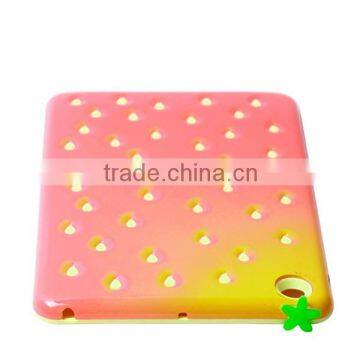 Strawberry Style PC Silicon Combo Case for iPad mini