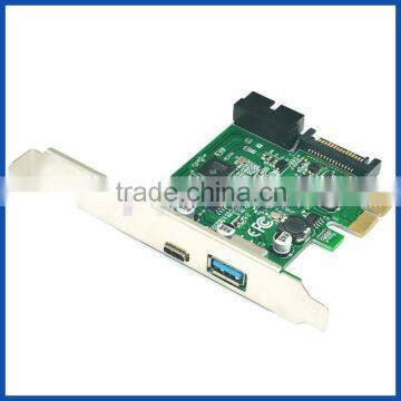 PCI express X1 to USB3.1 Gen1 USB3.0 with header USB 19pin converter expansion card adapter