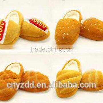 plush bread slipper/pastry bread stuffed slippers