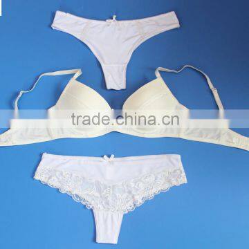 Daily use pure white breathable feature bra panti