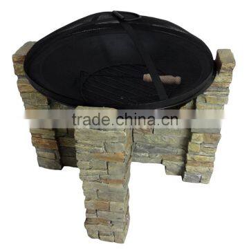 NEW Outdoor Laguna Fibreglass Stone Wood Burning Fire Pit