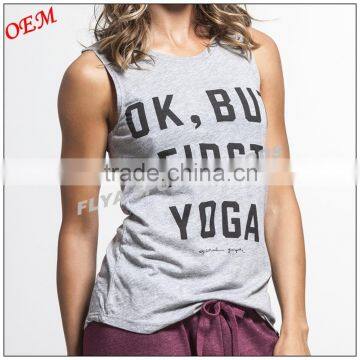High Quality OEM 100% Cotton Fashion Custom Women Workout Muscle Tank Tops Quality Choice