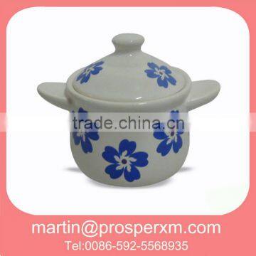 ceramic canister set with flower