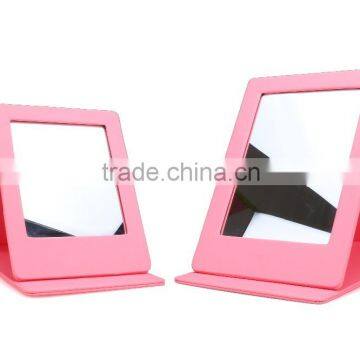 Foldable Desktop Pu Leather Standing Make UP Mirror