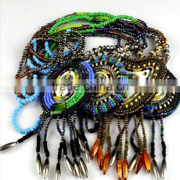 Wholesale Fashinable Bohemian Pendants Applique Colourful Pendant Trimming Tibetan Style for Neckline Decoration