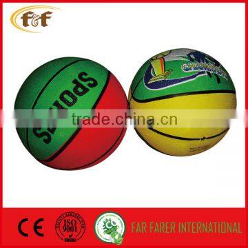 Best promotional rubber basketball,size 3 rubber basket ball