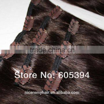 Wholesale Top Quality 100% Human Hair Clip in Hair Extensions photo-4