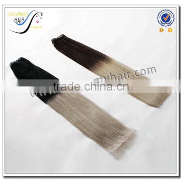 Wholesale top quality silky straight 100% virgin human ombre hair weave                        
                                                                                Supplier's Choice