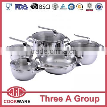 High Quality Stainless Steel Pot 10pcs Kitchen ware