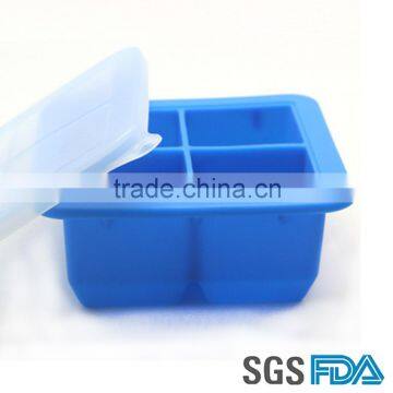 Four Cavity Custom Silicone Ice Tray/Food Storage Box/Cake Baking Mold photo-3