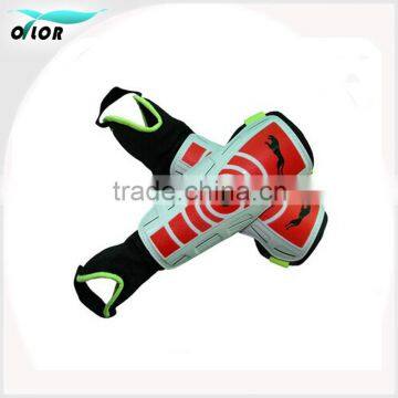 Sports safety pp eva materials soccer ball shin guard with elastic strap