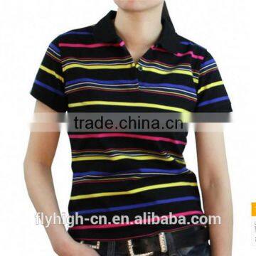 Custom Designed Short Sleeve Striped Polo Shirt photo-2