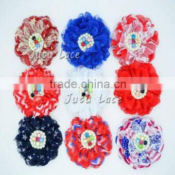 Fashion headband lace flower decorate - ballerina lace rhinestone flower