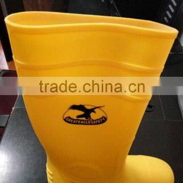 Yellow Boots Shoes Plastic Toe Cap With Pvc Upper and Rubber Sole photo-4