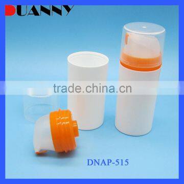 150Ml Plastic High Quality Pp Airless Pump Bottle With Orange Pp Cap