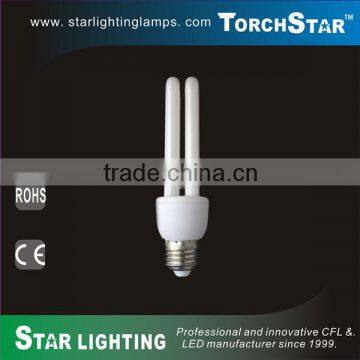 High lumen 80% energy saving T3 2U CFL lamp