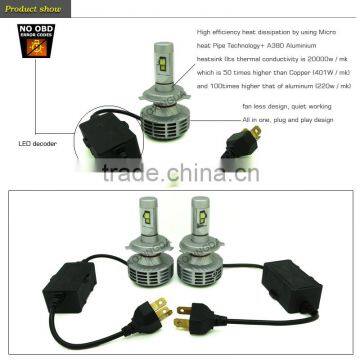 6G H4 CANBUS LED Headlight 6000LM With Fanless All in One Design photo-2