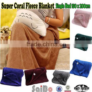 100% polyester coral fleece blanket