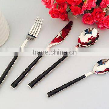 black wooden handle cultery set 5208